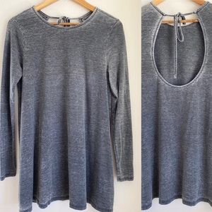 Topshop Gray Long Sleeve Tunic